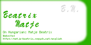 beatrix matje business card